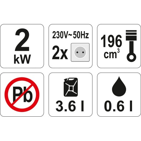 Yato-Stromaggregat (YT-85451) 2200 W, 1-phasig