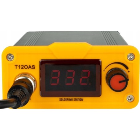 Rosfix Lötstation für T12-Spitzen mit integriertem Heizelement + 2x BC4 D24-Spitzen + Unterlage