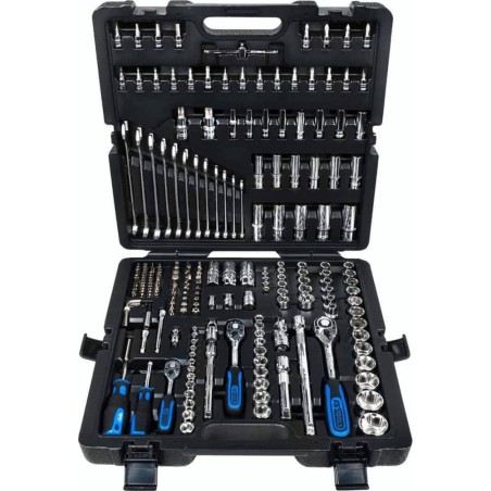 KS Tools Werkzeugsatz KS Tools 1/4 + 3/8 + 1/2   216-teiliger CHROMEplus-Steckschlüsselsatz