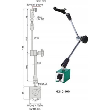 Insize MAGNET-STÜTZE L500
