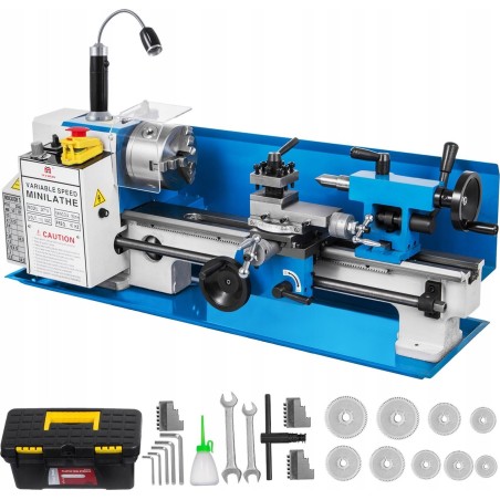 Mini-Tischdrehmaschine für Metall, 550 W