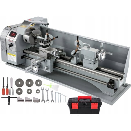 Mini-Dreh- und Fräsmaschine für Metall mit 3-Backen-Spannfutter, 1100 W