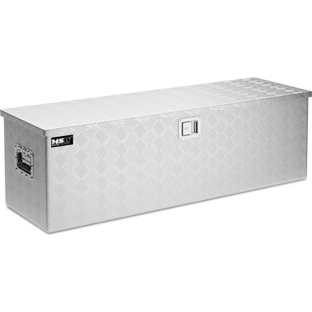 MSW Transport-Werkzeugkasten aus Aluminium, abschließbar, 150 l, 124 x 38,5 x 38,5 cm