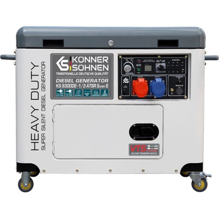 Stromaggregat Könner & Söhnen 9300DE-1/3 ATSR Super S 7500 W, einphasig