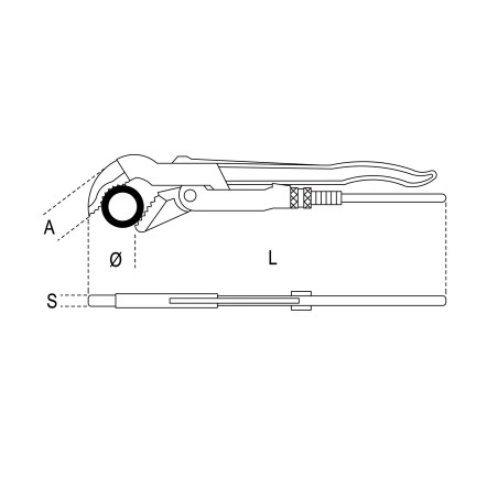 Beta Tools Rohrzange 320 mm 1" Gas (003740032)