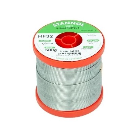 Lydmetalis Sn60/Pb39/Cu1 1,00 mm 500 g auf Stannol-Flussmittelbasis, nur für den professionellen Gebrauch