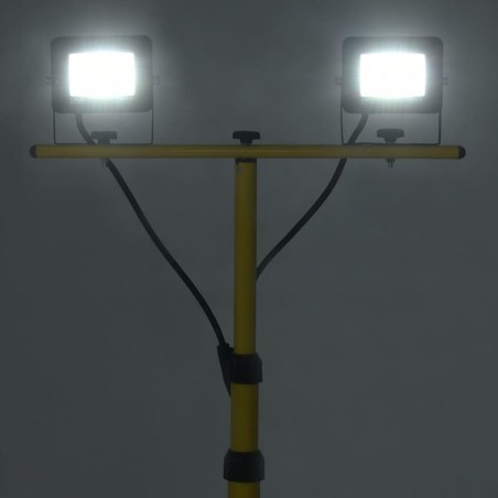 vidaXL LED-Scheinwerfer mit Ständer, 2×10 W, kaltweißes Licht