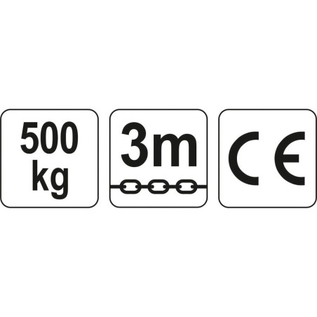 Yato Kettenzug 500 kg, 3 m (YT-58950)