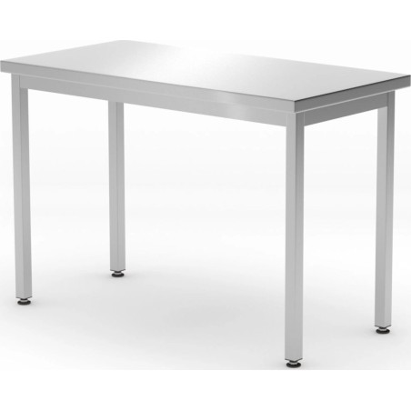 Hendi Arbeitsplatte für die Küche, zentraler Stahltisch der Budget Line, 1200 x 600 x 850 mm – Hendi 817087 Arbeitsplatte für die Küche, z