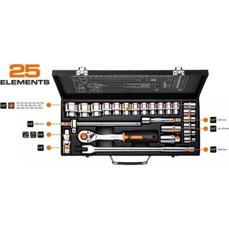 Werkzeugset Neo 10-036, 25-teilig (10-036)