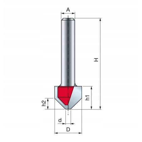 Fräser 21-18208P 22,23 × 12,5 × 8,0 135˚