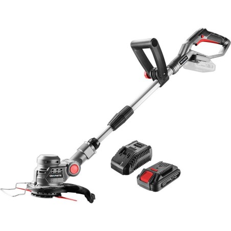 Graphite E+ Set: Rasentrimmer (58G030) + 2-Ah-Akku + Ladegerät 58G030-BC