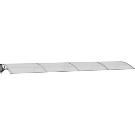 vidaXL vidaXL Türvordach, grau-transparent, 350 x 75 cm, Polycarbonat