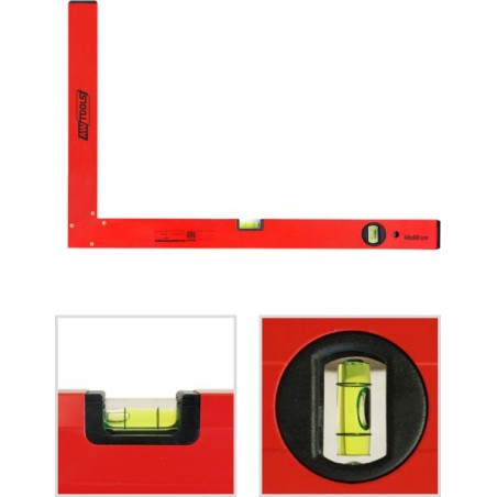 AWTools 90°-Winkel mit Wasserwaage, 60 x 120 cm (AW30110)