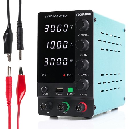 Techrebal SPS-C3010 Labor- und Service-Netzteil, 30 V, 10 A, USB 5 V
